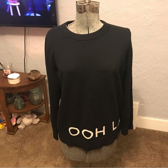 Kate Spade Broome Street Ooh La La Crewneck Sweater Sz M - Picture 1 of 5